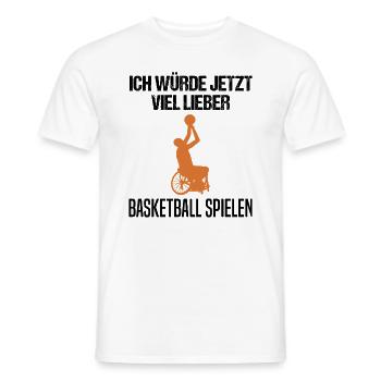 Rollstuhl Basketball Spieler Lustiger Spruch - Männer T-Shirt - Weiß - Vorne - AI Model Male 178 dark (178cm)