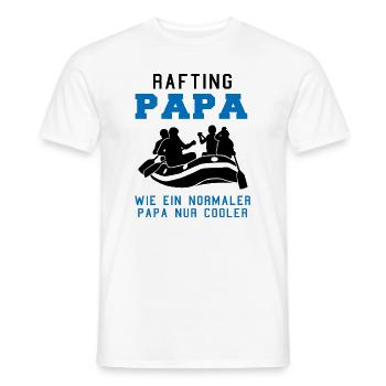 Rafting Papa Spruch Wassersport Geschenk Herren - Männer T-Shirt - Weiß - Vorne - AI Model Male 178 dark (178cm)