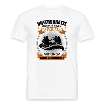 Rafting Alter Mann Spruch Wassersport Geschenk - Männer T-Shirt - Weiß - Vorne - AI Model Male 178 dark (178cm)
