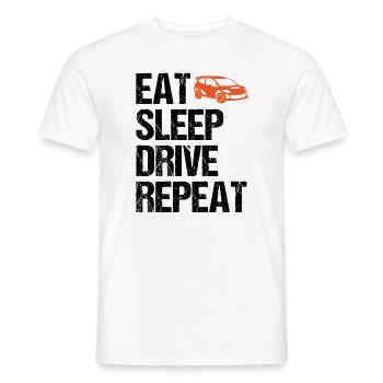 Racing Car Driver Saying Rally Motorsport Gift - Men's T-Shirt - white - Front - AI Model Male 178 dark (178cm)