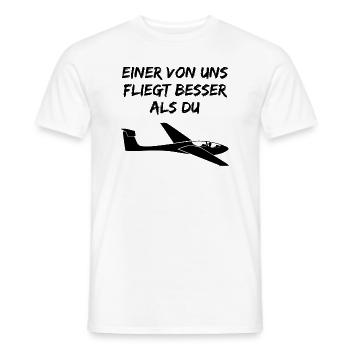 Segelfliegen Lustiger Spruch Segelflieger Geschenk - Männer T-Shirt - Weiß - Vorne - AI Model Male 178 dark (178cm)