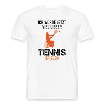Rollstuhltennis Rollstuhl Tennis Cooler Spruch - Männer T-Shirt - Weiß - Vorne - AI Model Male 178 dark (178cm)