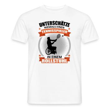 Rollstuhltennis Rollstuhl Tennis Cooler Spruch - Männer T-Shirt - Weiß - Vorne - AI Model Male 178 dark (178cm)