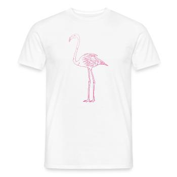 Flamingo stilvolles Geschenk - Männer T-Shirt - Weiß - Vorne - AI Model Male 178 dark (178cm)