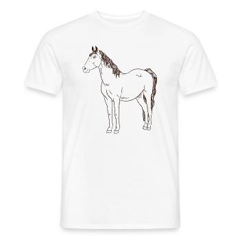 Pferde Majestät und Anmut vereint - Männer T-Shirt - Weiß - Vorne - AI Model Male 178 dark (178cm)