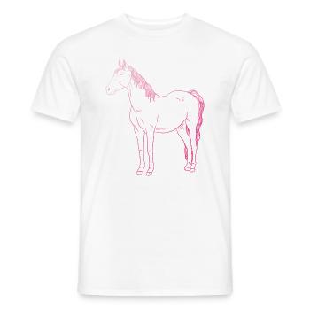 Pferde Design Geschenk - Männer T-Shirt - Weiß - Vorne - AI Model Male 178 dark (178cm)