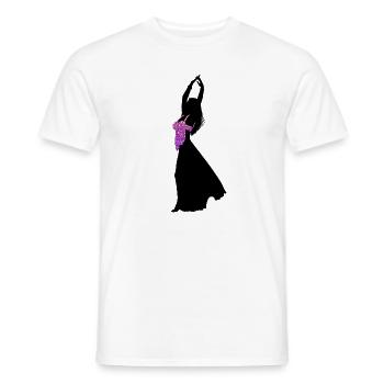 Grace in Motion - Magie de la danse du ventre - T-shirt homme - blanc - Devant - AI Model Male 178 dark (178cm)