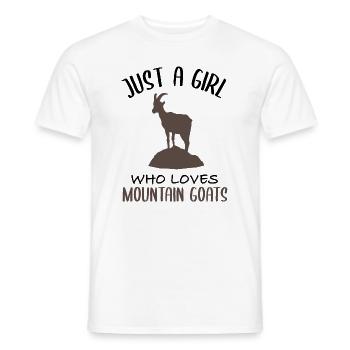 A girl and her mountain goats - Men's T-Shirt - white - Front - AI Model Male 178 dark (178cm)
