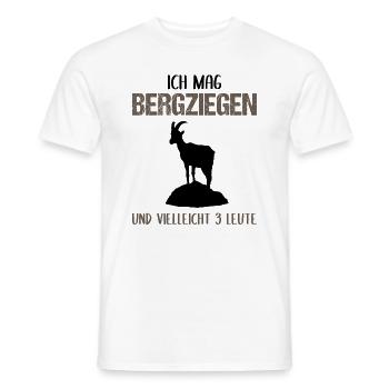 Bergziegenfreund - Männer T-Shirt - Weiß - Vorne - AI Model Male 178 dark (178cm)