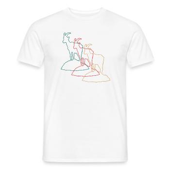 Mountain Goat Parade - Majesty of the Alps - Men's T-Shirt - white - Front - AI Model Male 178 dark (178cm)