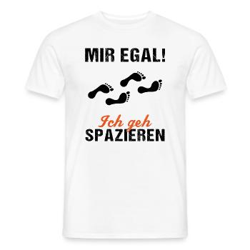 Sorglos Spaziergang Humorvolles Geschenk - Männer T-Shirt - Weiß - Vorne - AI Model Male 178 dark (178cm)