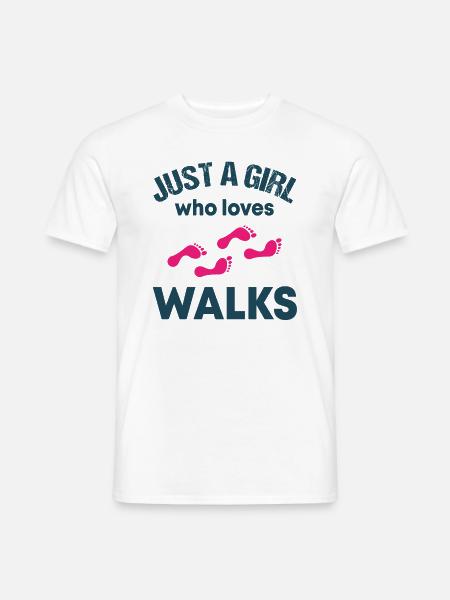 Simple Walk Lover Gift - Men's T-Shirt - white
