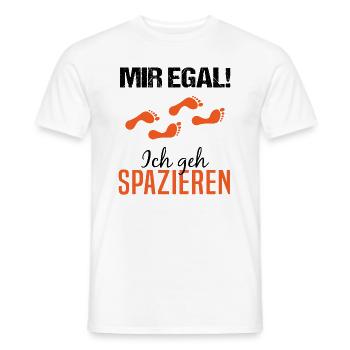 Sorglos Spaziergang Humorvolles Geschenk - Männer T-Shirt - Weiß - Vorne - AI Model Male 178 dark (178cm)