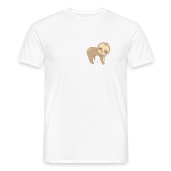 Lazy Bear Falling Asleep Sleeping In Humor Gift - Men's T-Shirt - white - Front - AI Model Male 178 dark (178cm)