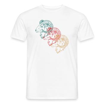 Drei Widder Trio Astrologie Sternzeichen Geschenk - Männer T-Shirt - Weiß - Vorne - AI Model Male 178 dark (178cm)