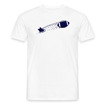 Football-Zug Weihnachtsschlitten Fantasie - Männer T-Shirt - Weiß - Vorne - AI Model Male 178 dark (178cm)