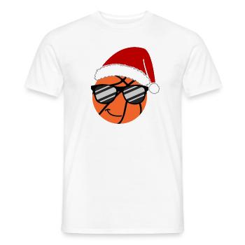 Cool Basketball Weihnachten Sonnenbrille - Männer T-Shirt - Weiß - Vorne - AI Model Male 178 dark (178cm)