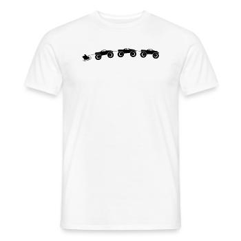 Monster Trucks Sleigh Ride Christmas Hit - Men's T-Shirt - white - Front - AI Model Male 178 dark (178cm)