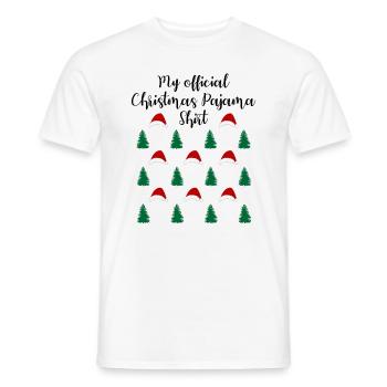 Waldweihnacht mit Mützen Offizielles Schlafshirt - Männer T-Shirt - Weiß - Vorne - AI Model Male 178 dark (178cm)
