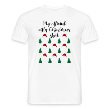 Lustiger Weihnachtswald Weihnachtsshirt - Männer T-Shirt - Weiß - Vorne - AI Model Male 178 dark (178cm)