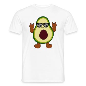 Balancement Avocat Cool Mélomane Aimant - T-shirt homme - blanc - Devant - AI Model Male 178 dark (178cm)