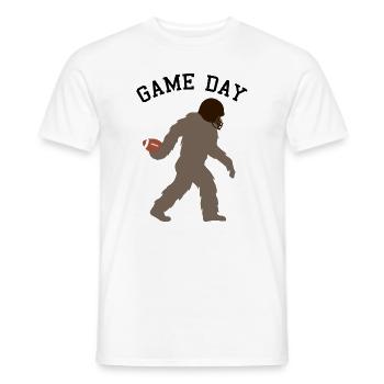 Bigfoot Quarterback Sportler Schattenbild - Männer T-Shirt - Weiß - Vorne - AI Model Male 178 dark (178cm)