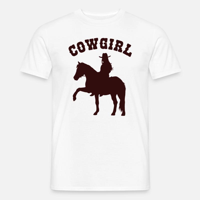 Reitsilhouette Einfach Stilvoll - Männer T-Shirt - Weiß