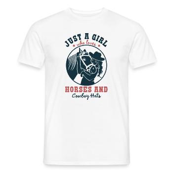 Pferdeliebe - Ein Lebensgefühl - Männer T-Shirt - Weiß - Vorne - AI Model Male 178 dark (178cm)