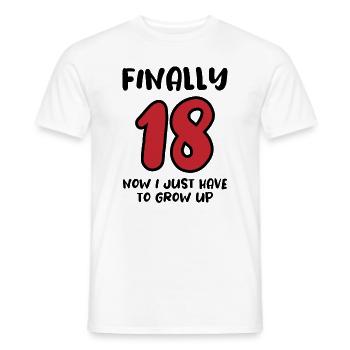 Offiziell Erwachsen - Und nun? - Männer T-Shirt - Weiß - Vorne - AI Model Male 178 dark (178cm)