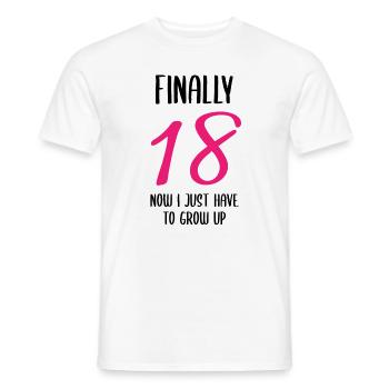 Offiziell Erwachsen - Und nun? - Männer T-Shirt - Weiß - Vorne - AI Model Male 178 dark (178cm)