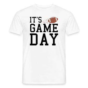 Game Day Football Enthusiasm - Men's T-Shirt - white - Front - AI Model Male 178 dark (178cm)