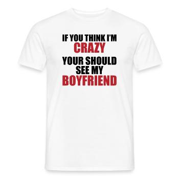 Ami? Fou et fascinant ! - T-shirt homme - blanc - Devant - AI Model Male 178 dark (178cm)