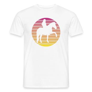 Sunset Rider Horse Magic - Men's T-Shirt - white - Front - AI Model Male 178 dark (178cm)