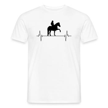 Reiterherz Pferdeliebe Lebensfreude Pur - Männer T-Shirt - Weiß - Vorne - AI Model Male 178 dark (178cm)