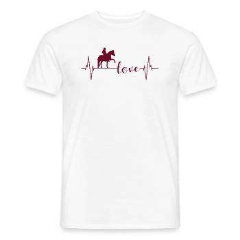 Reiterherz Pferdeliebe Lebensfreude - Männer T-Shirt - Weiß - Vorne - AI Model Male 178 dark (178cm)