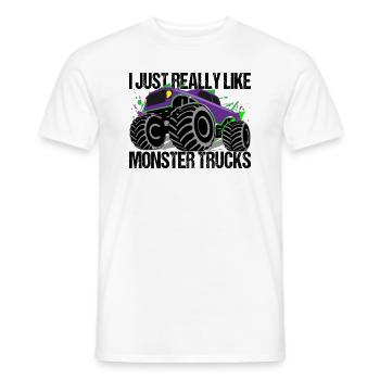 Monster Truck Color Explosion Dynamics - Men's T-Shirt - white - Front - AI Model Male 178 dark (178cm)