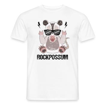 Cool lunettes de soleil opossum disant - T-shirt homme - blanc - Devant - AI Model Male 178 dark (178cm)