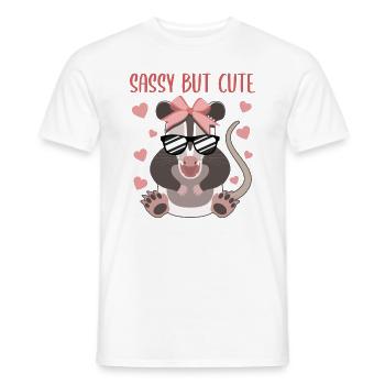Opossum Love Girls Design mignon - T-shirt homme - blanc - Devant - AI Model Male 178 dark (178cm)