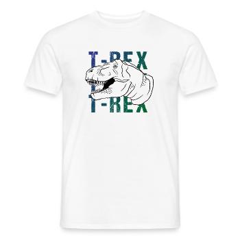 T-Rex Wortwitz Retro Look Geschenk - Männer T-Shirt - Weiß - Vorne - AI Model Male 178 dark (178cm)