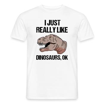 Cadeau d’amour Dino facile - T-shirt homme - blanc - Devant - AI Model Male 178 dark (178cm)