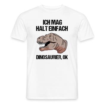 Einfach Dino-Liebe Geschenk - Männer T-Shirt - Weiß - Vorne - AI Model Male 178 dark (178cm)