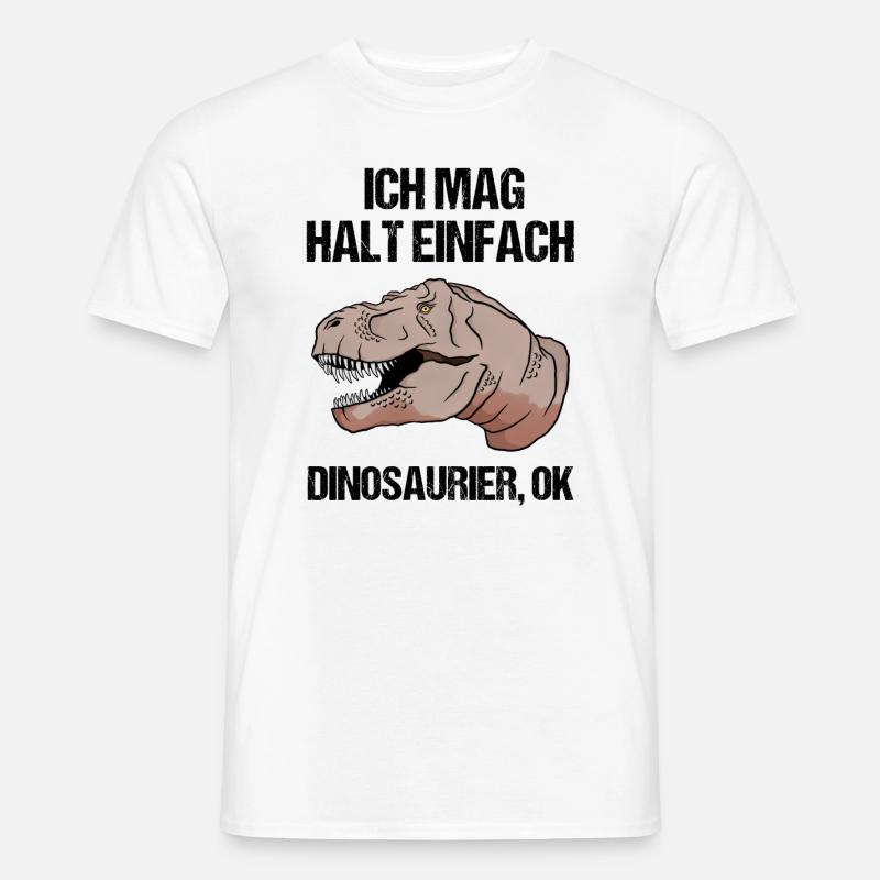 Einfach Dino-Liebe Geschenk - Männer T-Shirt - Weiß