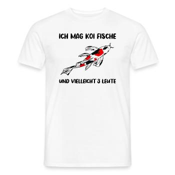 Koi Fischliebhaber & Sozial Selektiv - Männer T-Shirt - Weiß - Vorne - AI Model Male 178 dark (178cm)