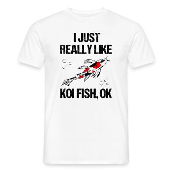 Koi Fische Puristen Statement - Männer T-Shirt - Weiß - Vorne - AI Model Male 178 dark (178cm)