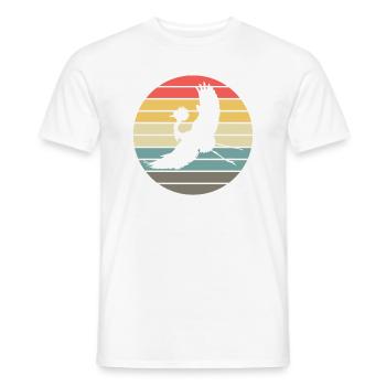 Crane Contour Sunset Nature Fan - Men's T-Shirt - white - Front - AI Model Male 178 dark (178cm)