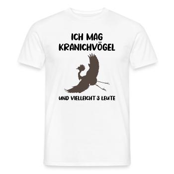 Kranichvögel & Drei Leute Fanliebe - Männer T-Shirt - Weiß - Vorne - AI Model Male 178 dark (178cm)