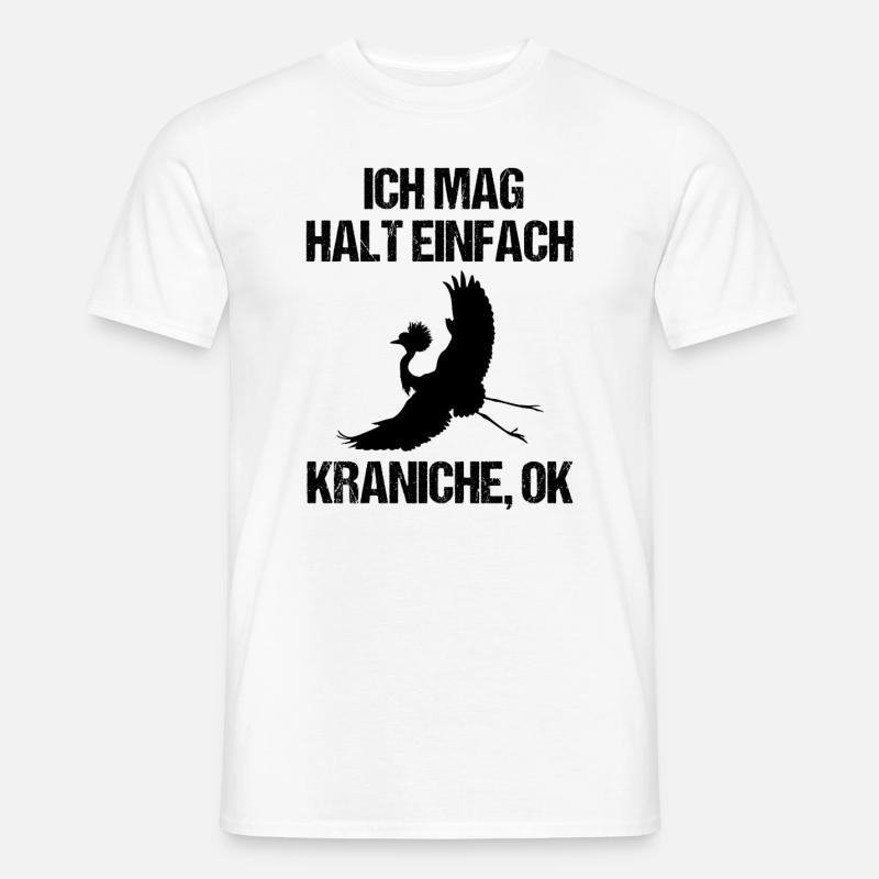 Einfach Kraniche Liebhaber Statement - Männer T-Shirt - Weiß