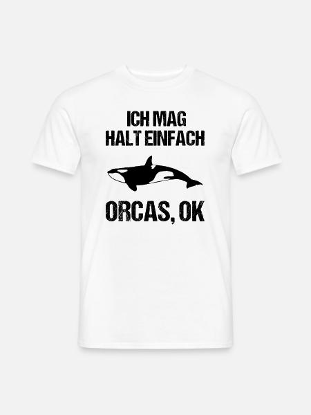Einfach Orca-Liebhaber Statement - Männer T-Shirt - Weiß