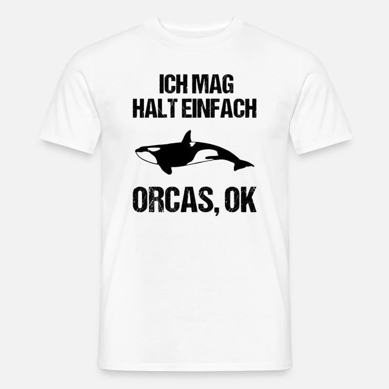 Einfach Orca-Liebhaber Statement - Männer T-Shirt - Weiß