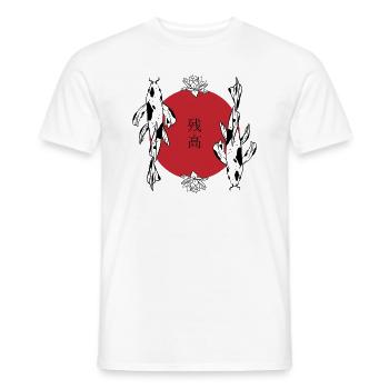 Koi-Duo Harmonie Feng Shui Zen - Männer T-Shirt - Weiß - Vorne - AI Model Male 178 dark (178cm)
